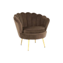 Fauteuil velours louna chocolat- d78*w82*h78cm
