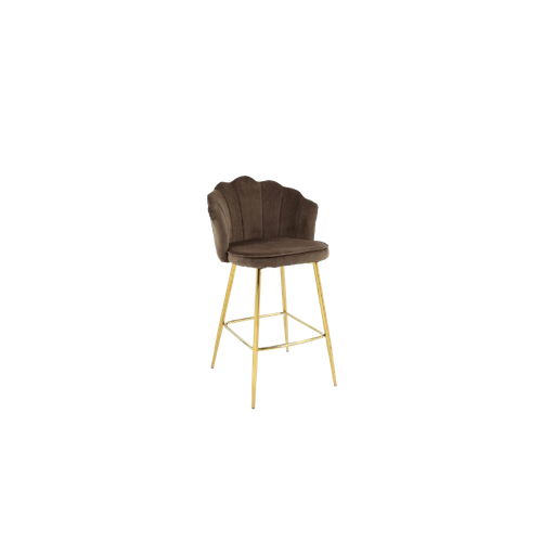 Chaise de bar chocolat - louna - 55*53*99 cm