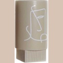 Vase céramique 12x12x22 face-blanc