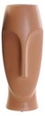 Vase céramique visage 9,5x9,5x28 terracotta