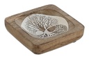 Vide-poche mangue 10,2x10,2x2,5 arbre blanc