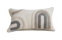 Coussin cozy abstractions beige / gris 30x50cm
