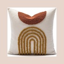 Coussin timeless beige/rouille 45x45cm