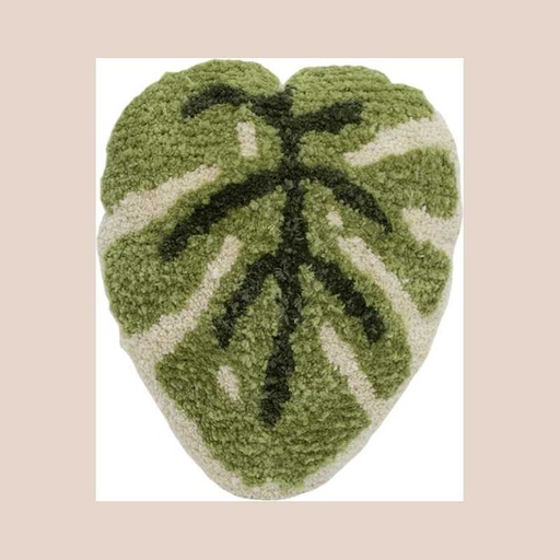 Coussin monstera vert 35x40cm
