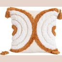 Coussin harmonious tufts beige/caramel 45x45cm