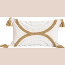 Coussin modern harmony blanc / marron 30x50cm