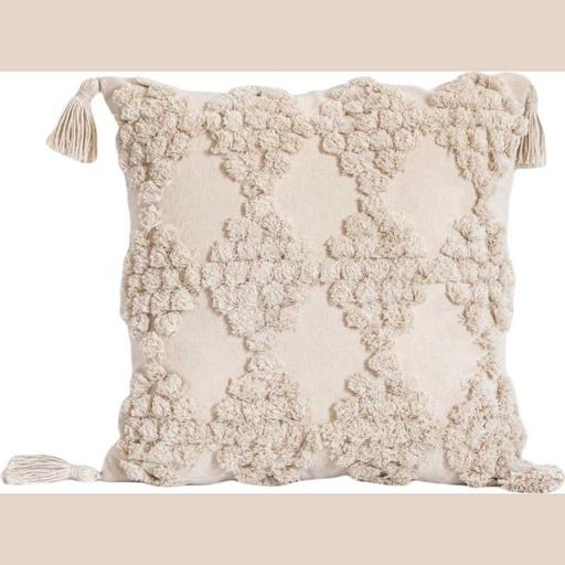 Coussin refined textures beige 45x45cm