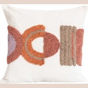 Coussin vibes beige/rouille 45x45cm