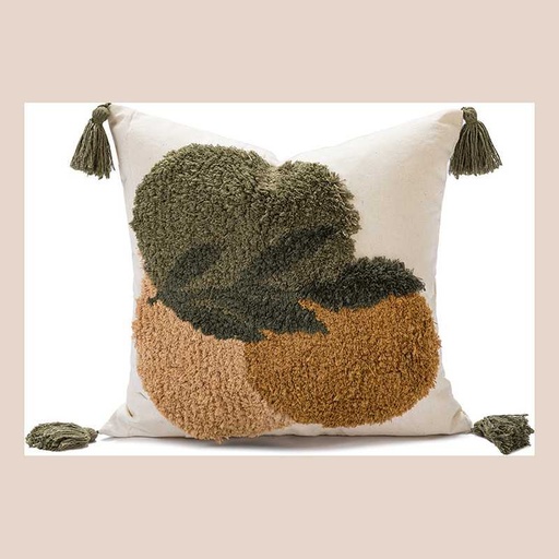 Coussin softy naturel/ vert