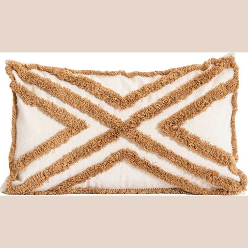 Coussin urban lines beige/marron 30x50cm
