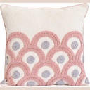 Coussin modern elegance beige/rose 45x45cm