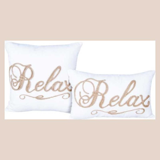 Coussin relax naturel/jute 45x45