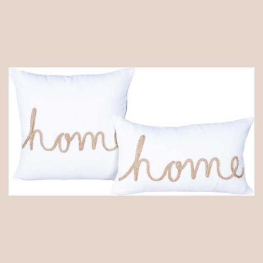 Coussin love naturel/jute