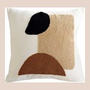 Coussin ivy blanc/marron