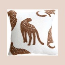 Coussin leo marron