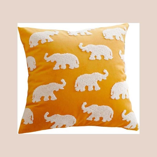 Coussin elephant moutarde 45*45
