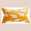 Coussin elephant moutarde 30*50