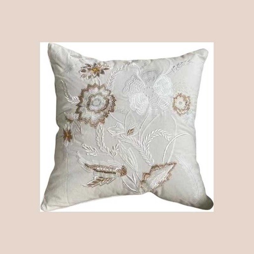 Coussin bria naturel floral