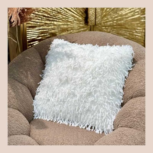 Coussin "toucher de plume" blanc - 45x45 cm 
