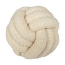 Coussin "bella" beige - diamètre 28 cm
