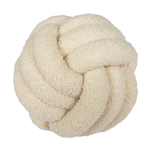 Coussin "bella" beige - diamètre 28 cm