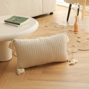 Coussin valentina rectangle blanc cassé - 75*30*50cm