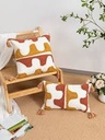 Coussin elena carré brun/caramel - 75*45*45cm