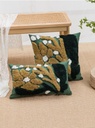 Coussin gabriela rectangle vert /marron - 75*30*50cm