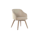 Chaise velours 56x55x74 beige