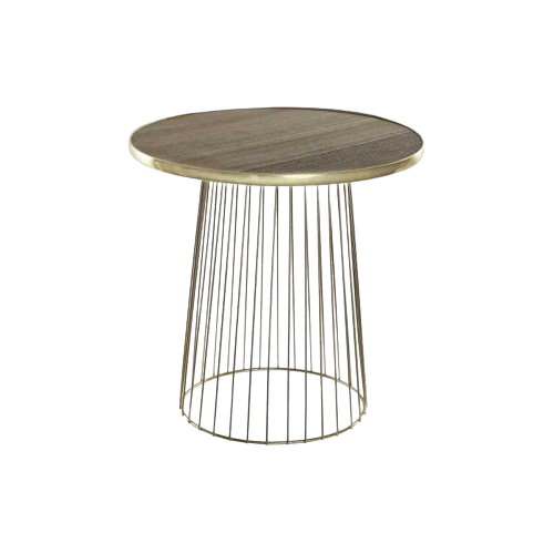 Table auxiliaire fer mdf 40x40x40 doré