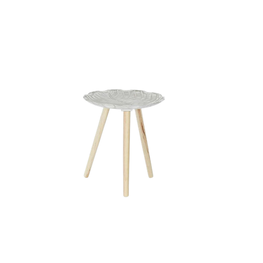 Table auxiliaire mdf sapin 40x40x45 feuille blanc