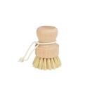 Brosse vaisselle ronde bois d6cm nature vintage