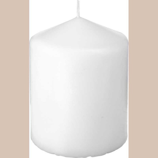 Bougie rond many blanc 7x9