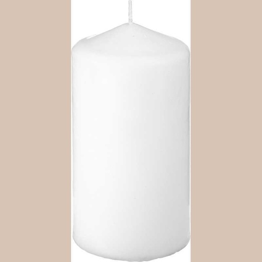 Bougie rond many blanc 7x13