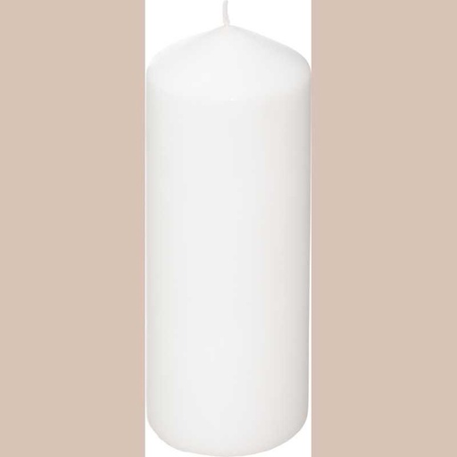 Bougie ronde many blanche 6,8x18