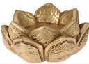 Bougeoir en forme de lotus doré