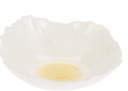 Bol en verre fleur 15cm blanc