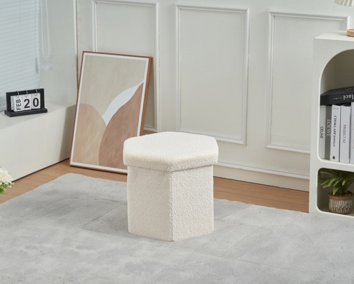 Pouf "katy" blanc