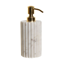 Doseur marbre métal 8x8x20 blanc