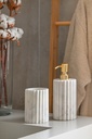 Porte brosse à dent en marbre 8x8x10 naturel blanc
