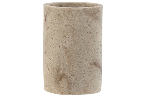 Porte brosse a dent résine 7x7x10 simil marbre cr me