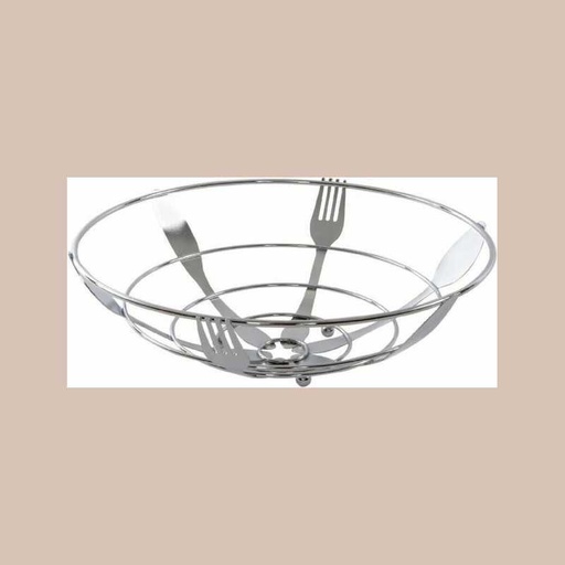 Coupelle de fruits chromage 26x8,5 couverts argenté