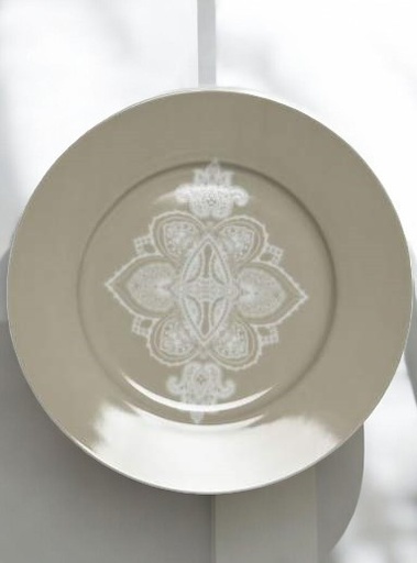 Petite assiette mandala taupe