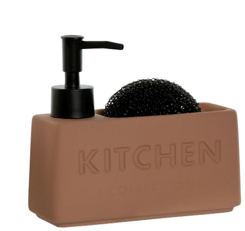 Doseur dolomite marron "kitchen" 17x6x15 380 ml