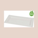 Plateaux canne rectangle blanc 35 x 25cm