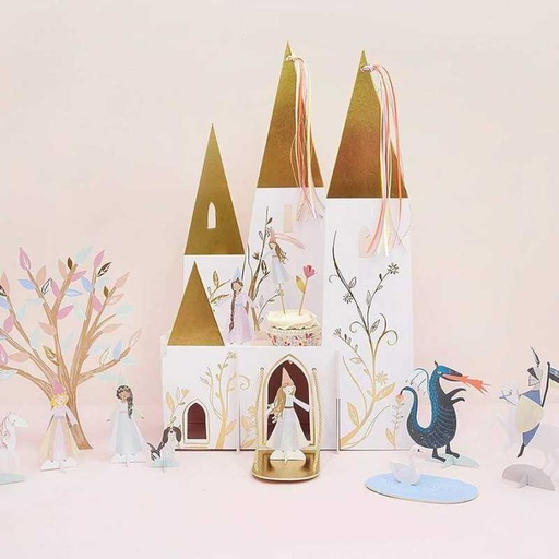 Château carton porte cupcake princesse