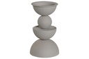 Bougeoir métal 12,5x12,5x22 ridé blanc