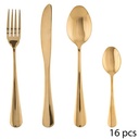 Ménagère inox 16 pièces GOLD  