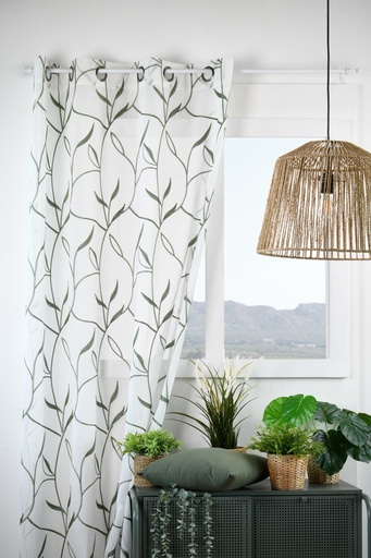 Acanthe voilage 140x260 cm vert