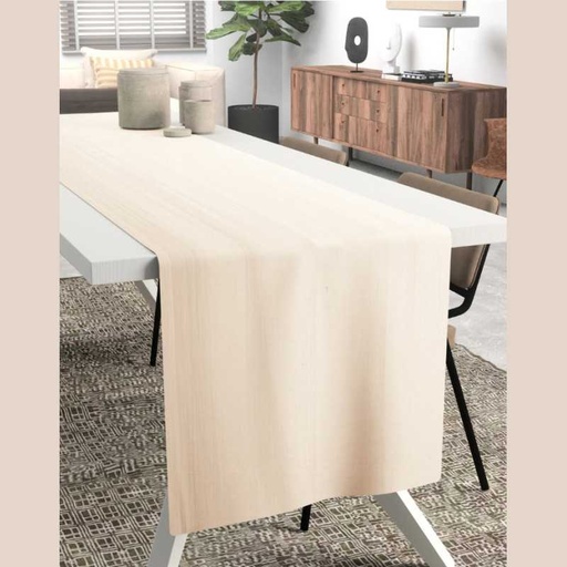Chemin de table 30x300  sable gaze de coton celestia